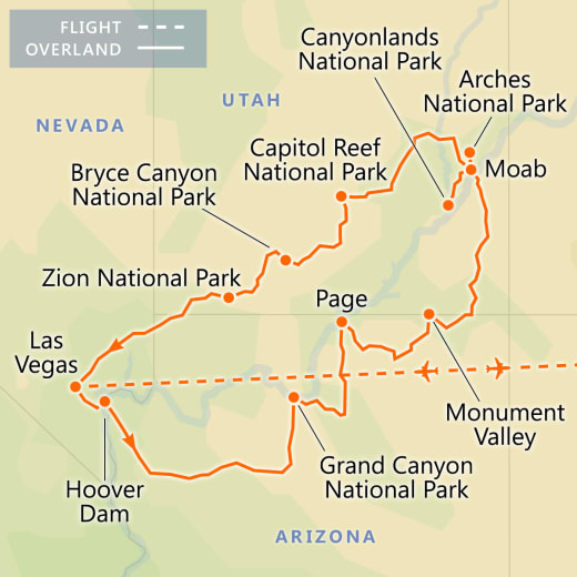 The American Southwest map