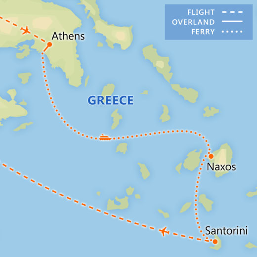 Athens Naxos Santorini Adventure 