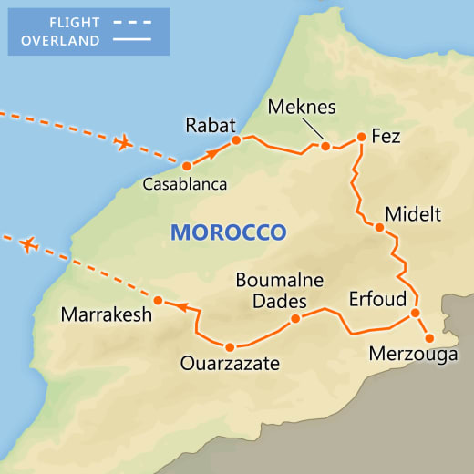 Best of Morocco map