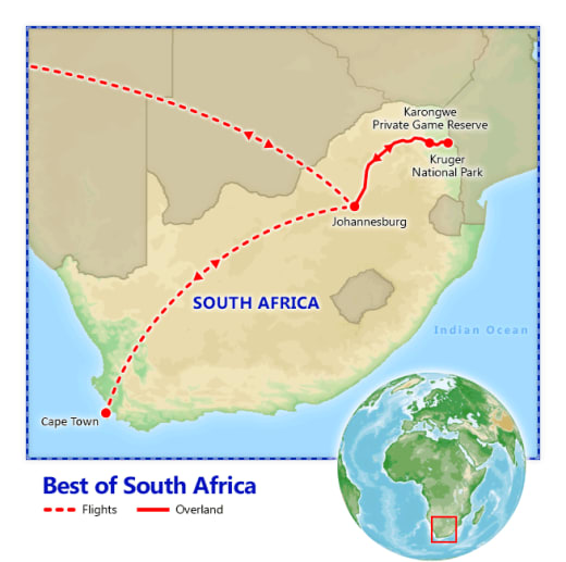 Best of South Africa map