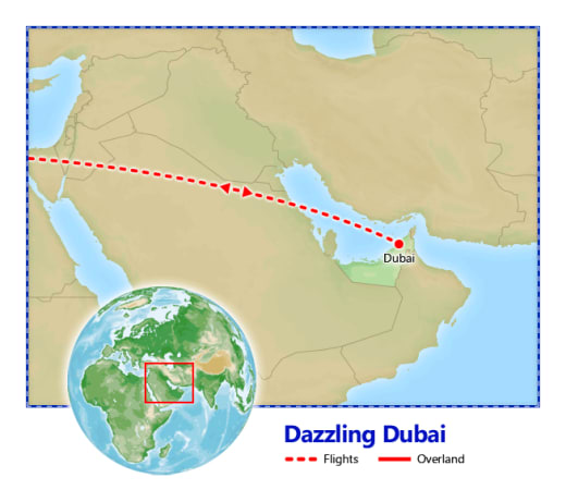 Dazzling Dubai map