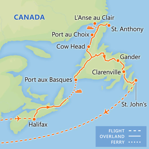 Discover Newfoundland & Labrador map