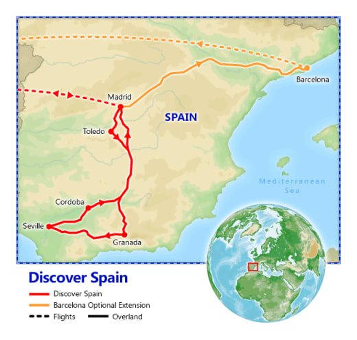 Discover Spain map