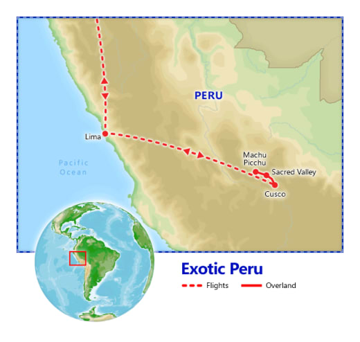 Exotic Peru map