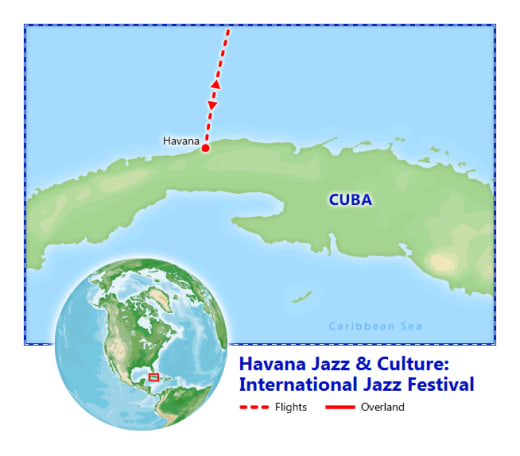 Havana International Jazz Festival 2021 map