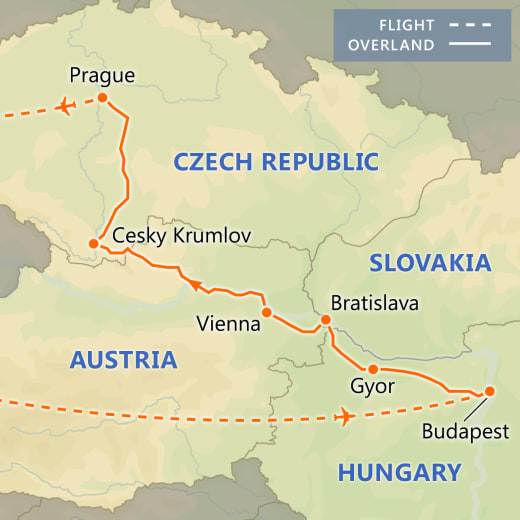 Highlights of Central Europe map