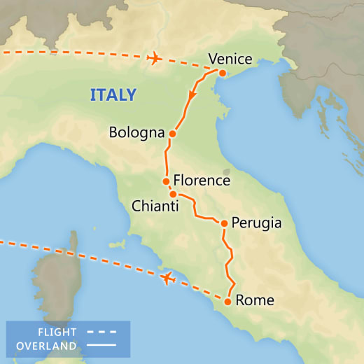 Italian Treasures map