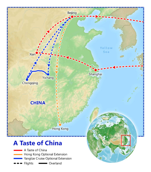 A Taste of China map