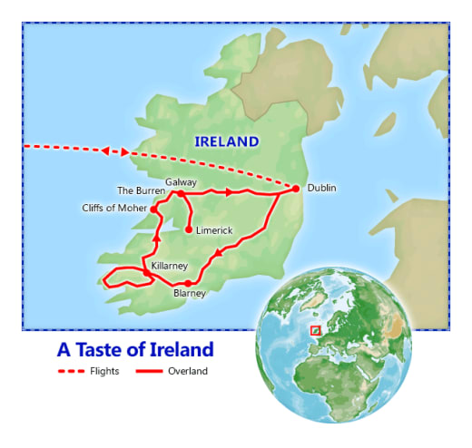 A Taste of Ireland: St. Patrick's Day map
