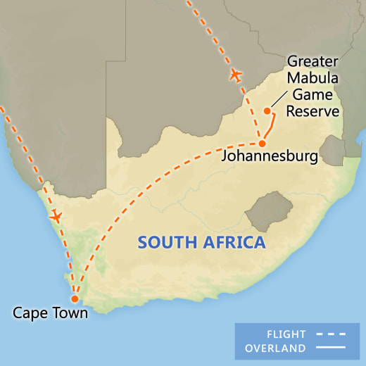 A Taste of South Africa map