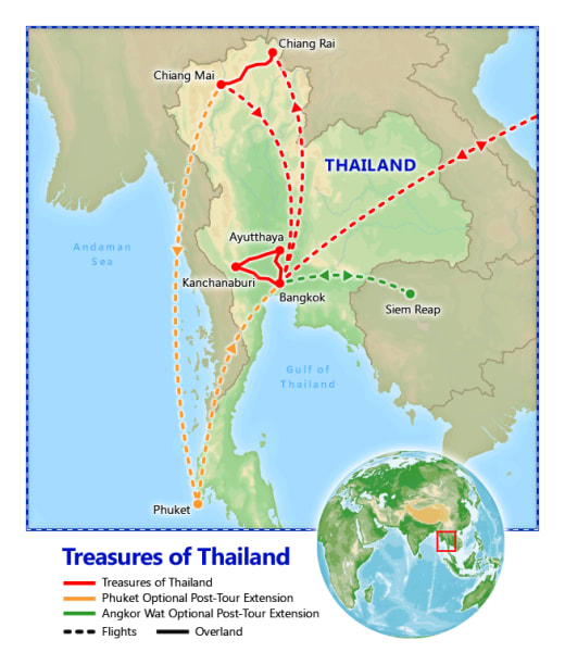 Best of Thailand map