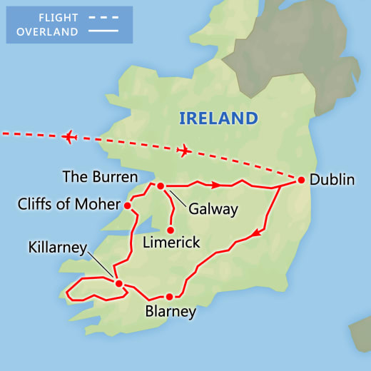 A Taste of Ireland map