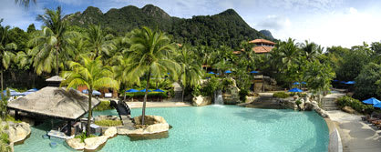 Berjaya Langkawi Beach & Spa Resort swimming pool & rainforest view