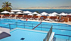 Scots Hotel pool and view over Galilee