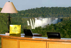 View of the falls from the lobby