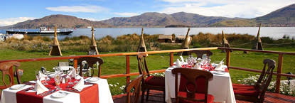 View of Lake Titicaca from Posadas del Inca Puno