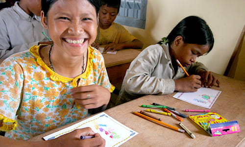 Schoolchildren in Cambodia