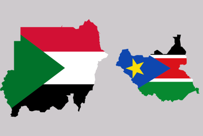Sudan and South Sudan flags