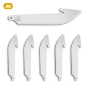 Extra Blad 3.0" DROP-POINT BLADE PACK,  STAINLESS 6 BLADES