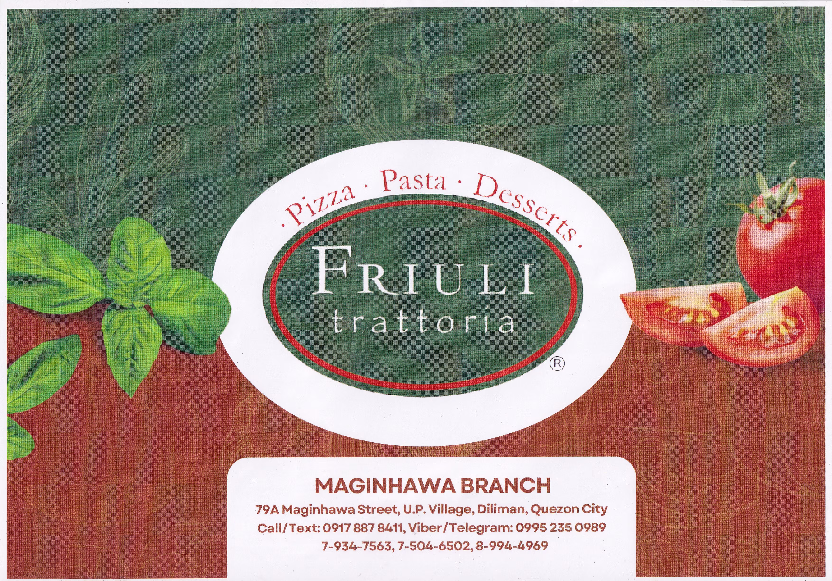 Menu page 1