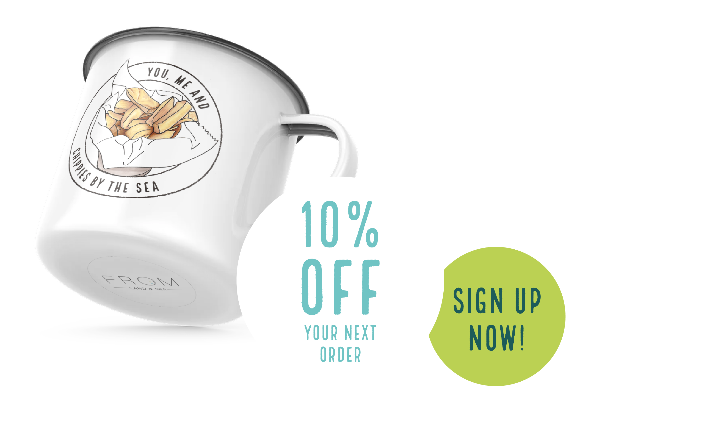 Newsletter signup banner Banner showing sign up to newsletter for 10% off
