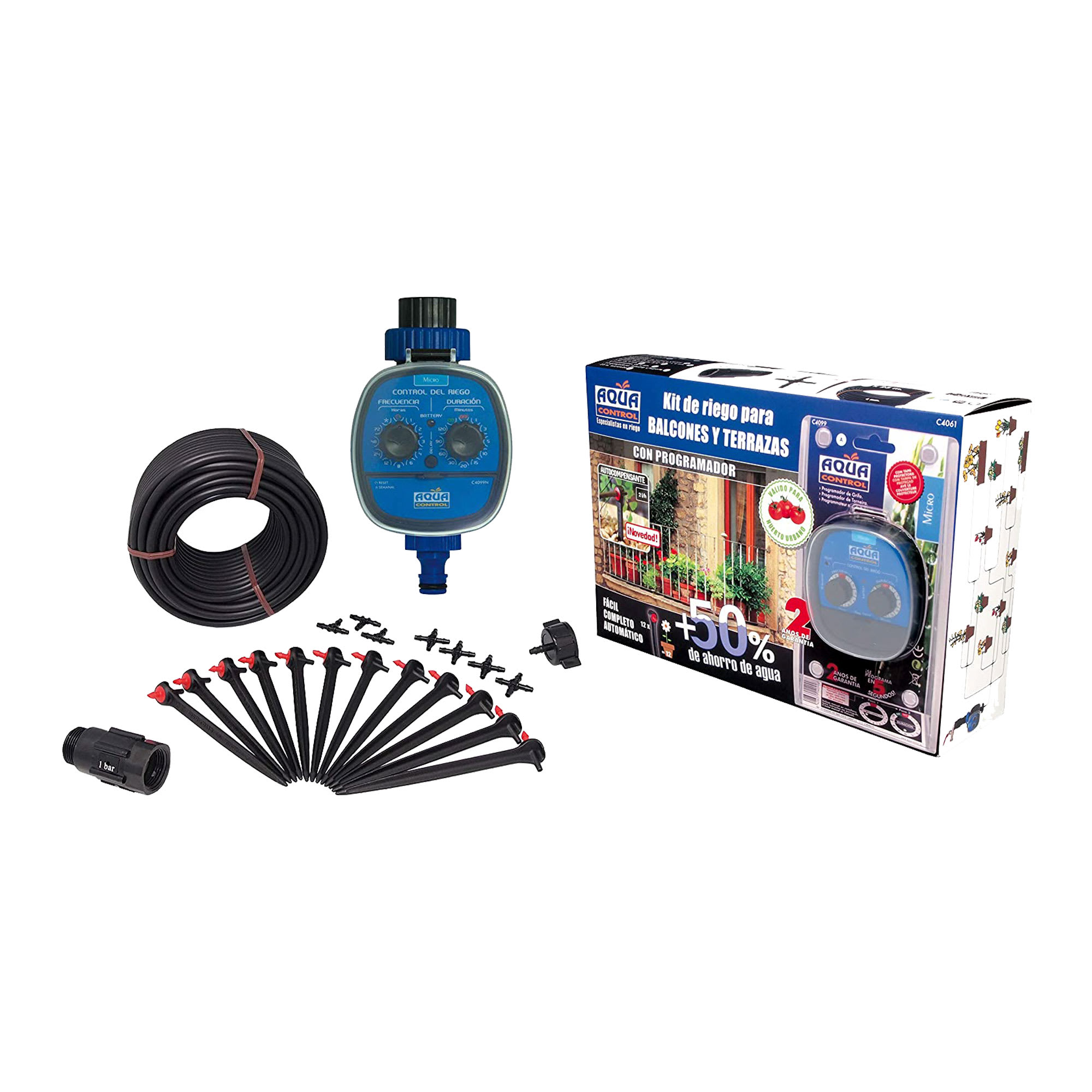 Comprar Kit de Riego por Goteo para balcones con programador Aqua Control