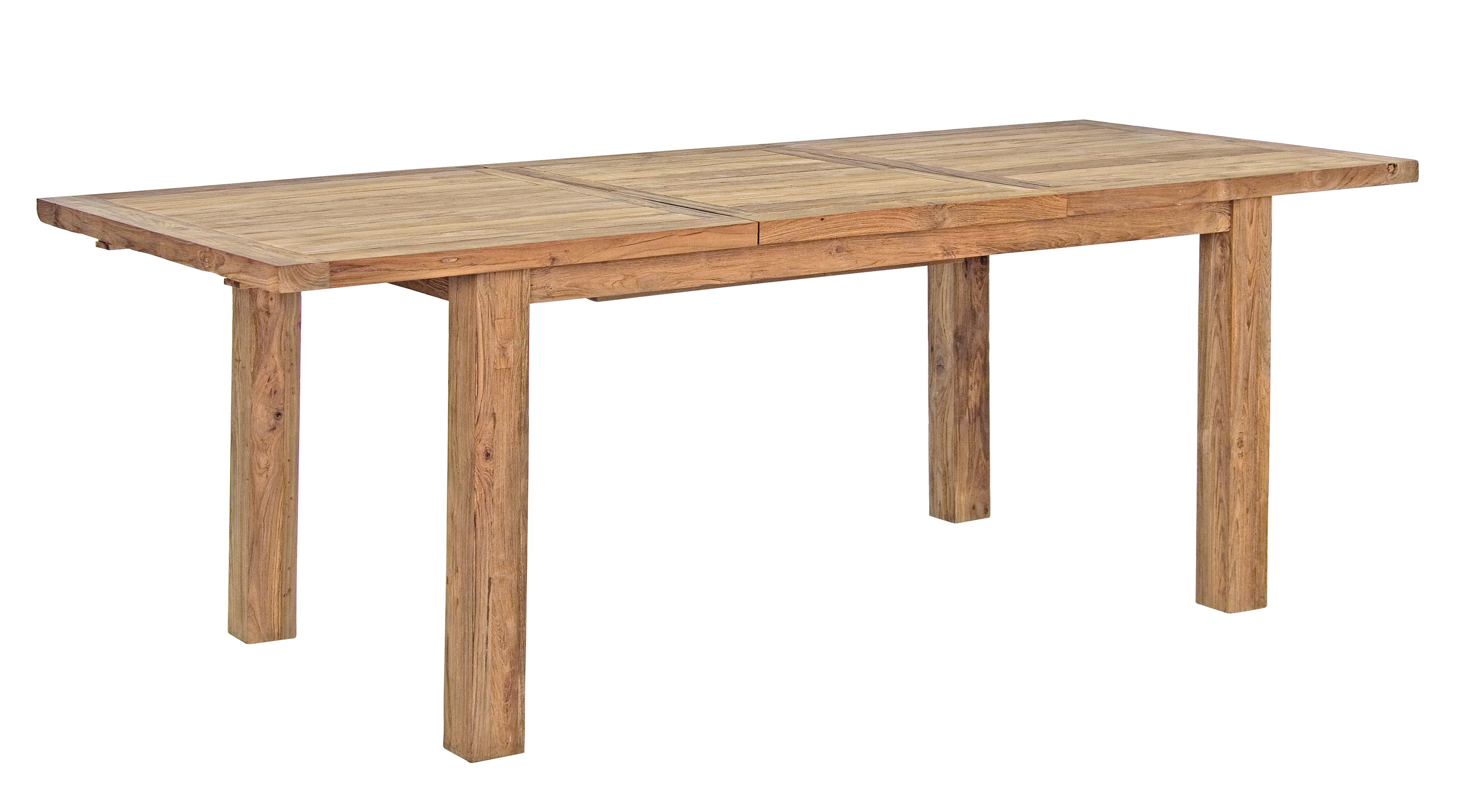 Mesa comedor rectangular en madera teca reciclada