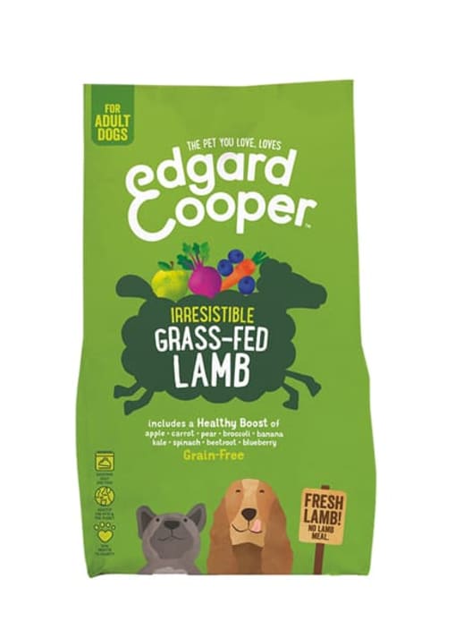 Pienso de cordero fresco con pasto sin cereales para perros adultos Edgard&Cooper