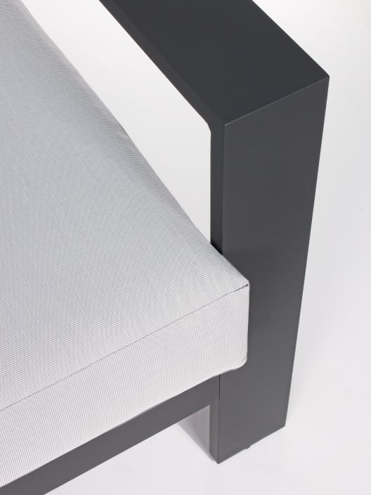 Conjunto de jardín Bizzotto BALTIC de aluminio antracita/gris claro