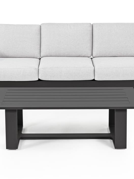 Conjunto de jardín Bizzotto BALTIC de aluminio antracita/gris claro