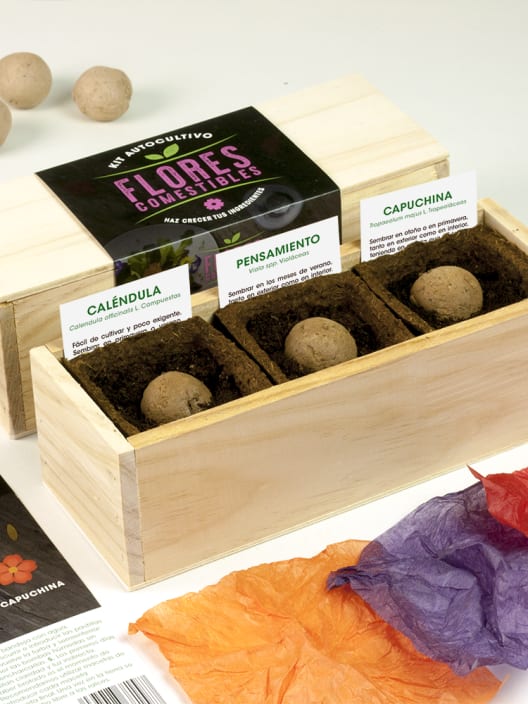 Kit Autocultivo Flores Comestibles Resetea