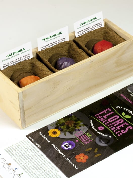 Kit Autocultivo Flores Comestibles Resetea