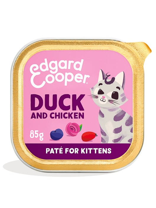 Paté natural de pato y pollo (para gatitos) Edgard&Cooper