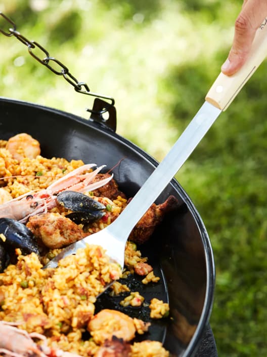 Espátula para barbacoa de acero inoxidable y mango de madera Barbecook