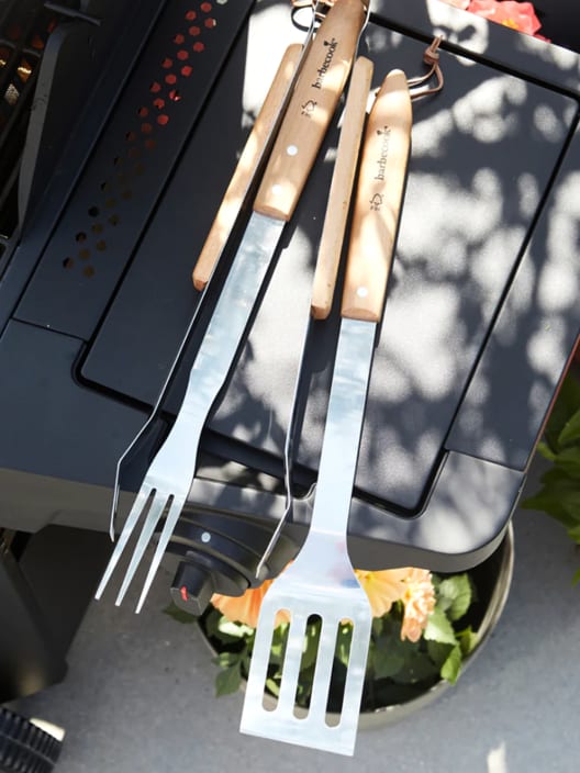 Espátula para barbacoa de acero inoxidable y mango de madera Barbecook