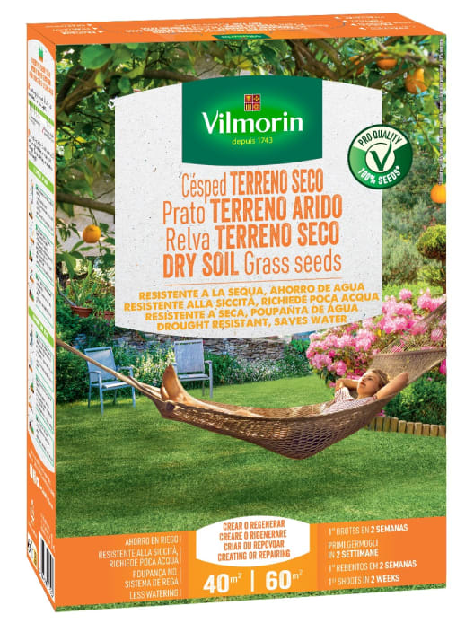 Semillas de césped Vilmorin para terreno seco