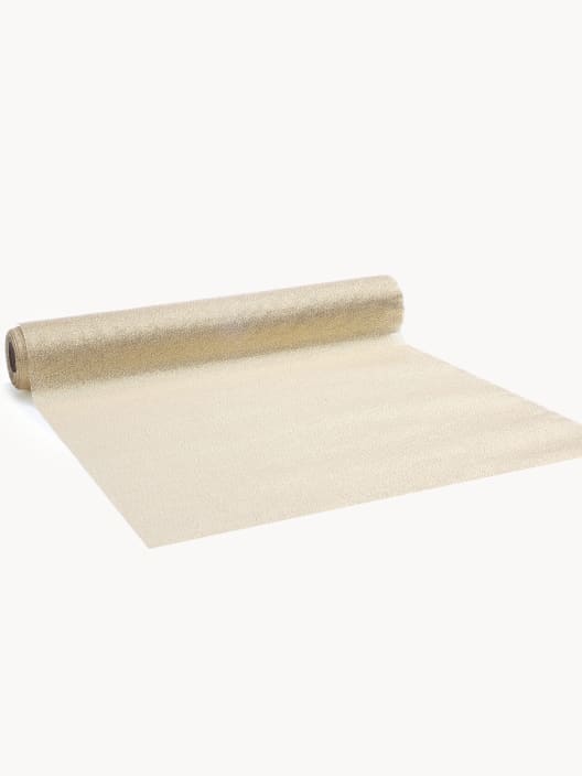 Camino de Mesa Brillante con Acabado Texturizado beige