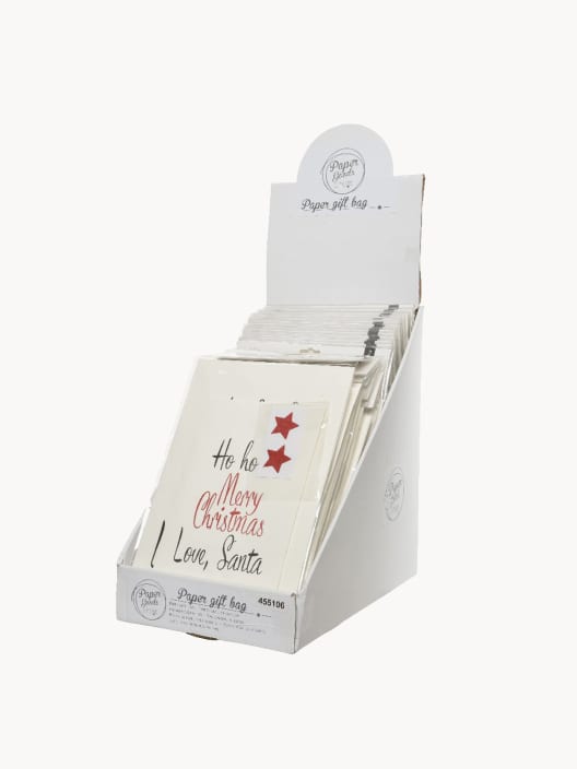 Bolsa de Regalo 'Ho Ho Ho, Merry Christmas' blanca (Sin asas)