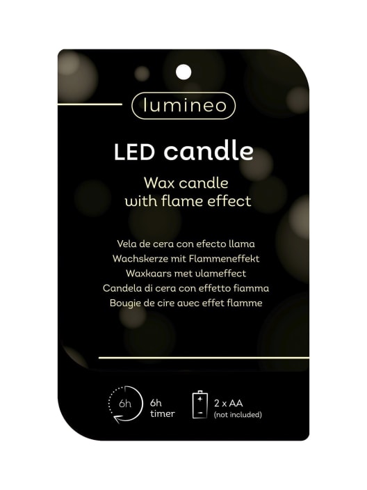 Vela LED crema con efecto llama