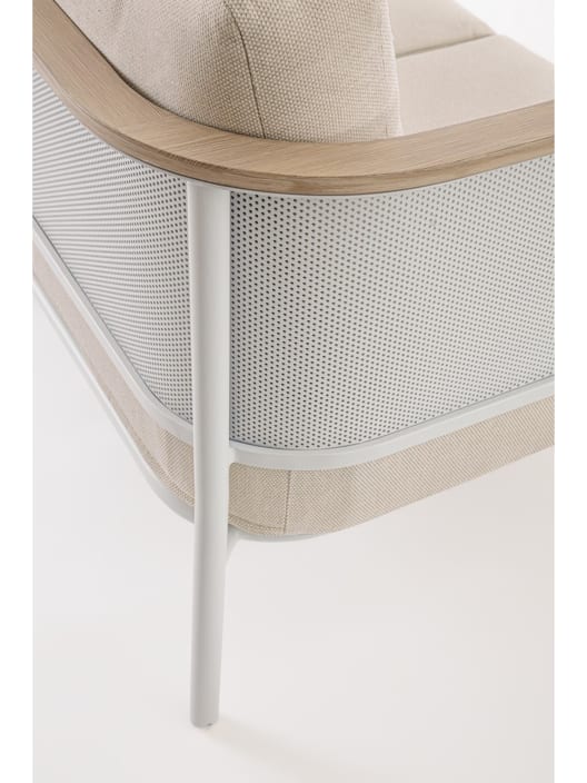 Conjunto de jardín Bizzotto ULISES 4 piezas madera natural/beige/blanco