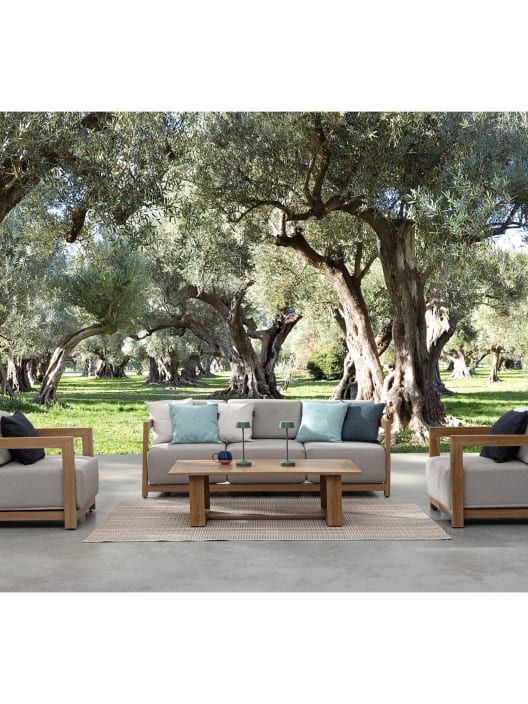 Conjunto de jardín Bizzotto THESEUS 4 piezas madera natural/beige