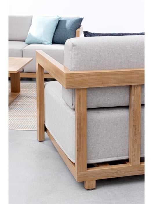 Conjunto de jardín Bizzotto THESEUS 4 piezas madera natural/beige
