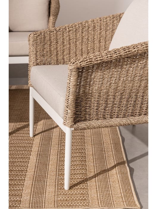 Conjunto de jardín Bizzotto OCEANA 4 piezas natural/beige/blanco