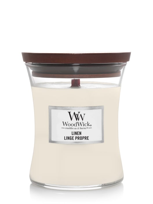 Vela perfumada WoodWick Core Linen (Medium)