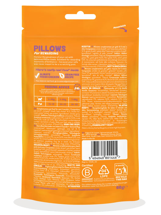 Bocaditos de pollo para gatos adultos Edgard&Cooper