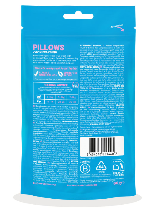 Bocaditos de salmón para gatos adultos Edgard&Cooper