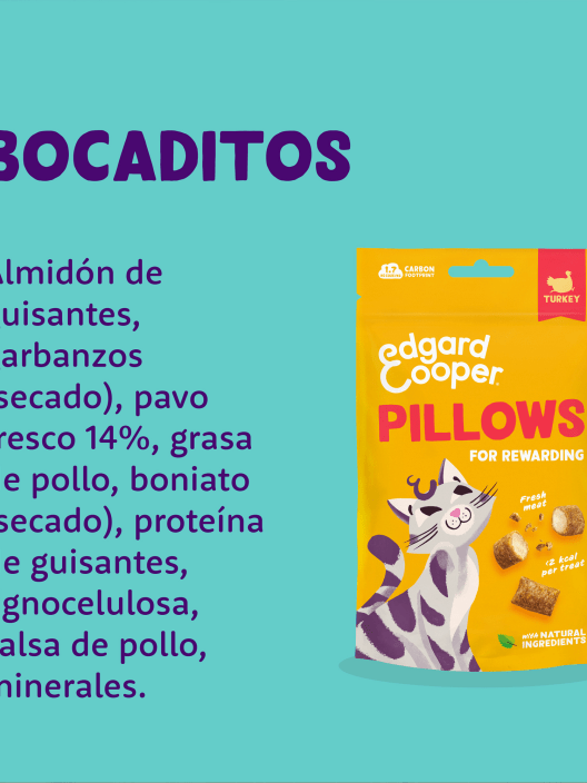 Bocaditos de pavo para gatos adultos Edgard&Cooper