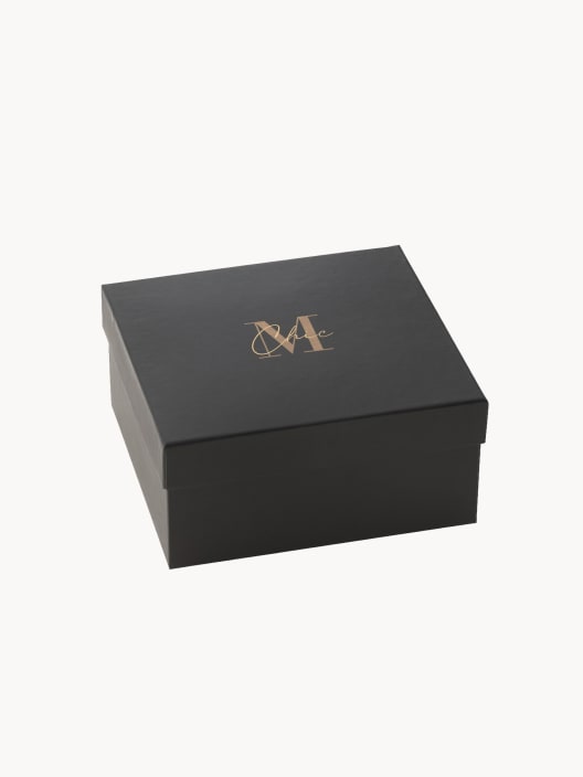 Caja 4 velas perfumadas dorado/negro Ø6,5 cm