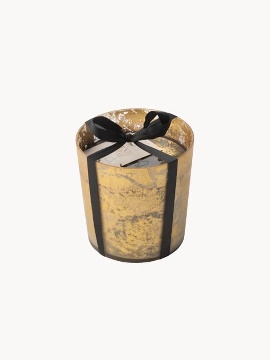 Vela perfumada dorado/negro Ø15,5 cm