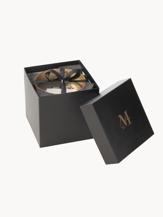 Vela perfumada dorado/negro Ø15,5 cm